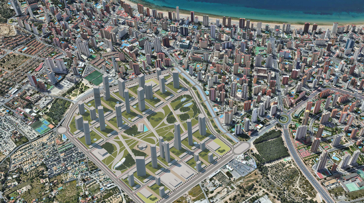 Vista virtual del Plan Ensanche Levante