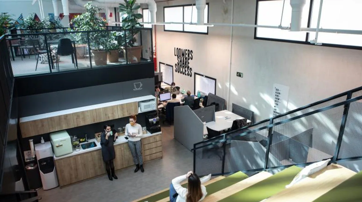 La 'sala innovación' de la oficina flexible de Loom, en el barrio de Salamanca