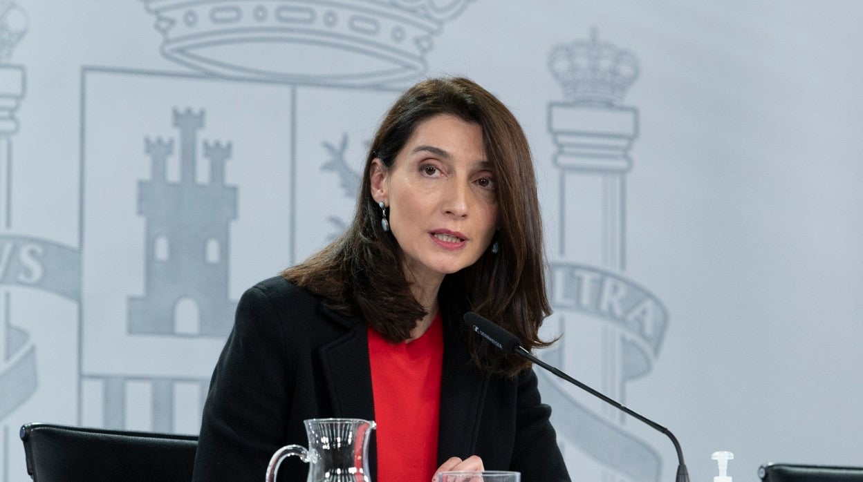 Pilar Llope, este viernes en La Moncloa.