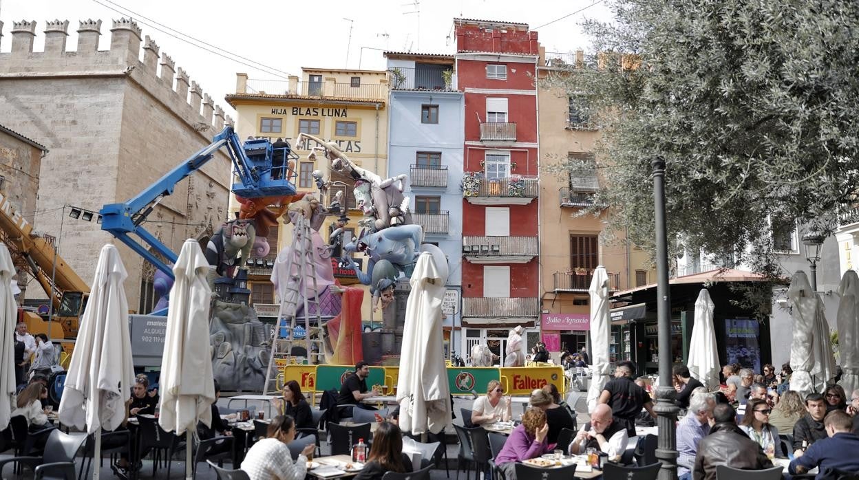 Imagen de una falla en Valencia después de dos años de ausencia