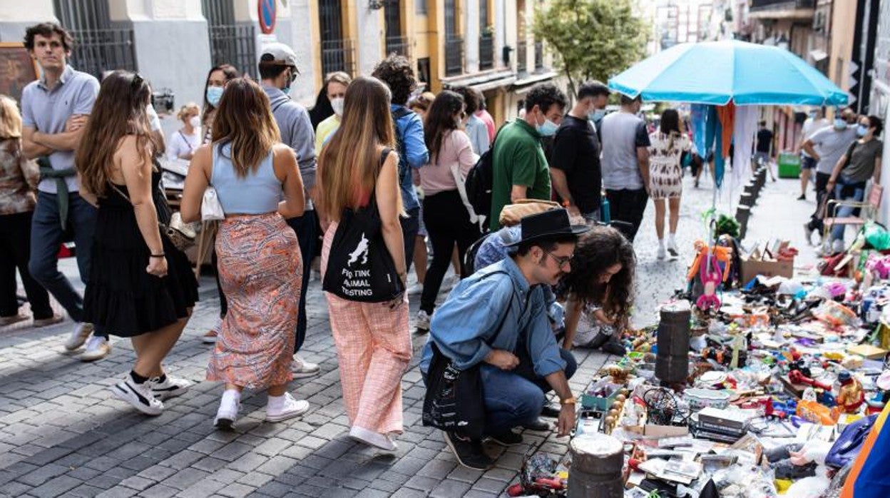 Uno de los puestos desplegados en el Rastro