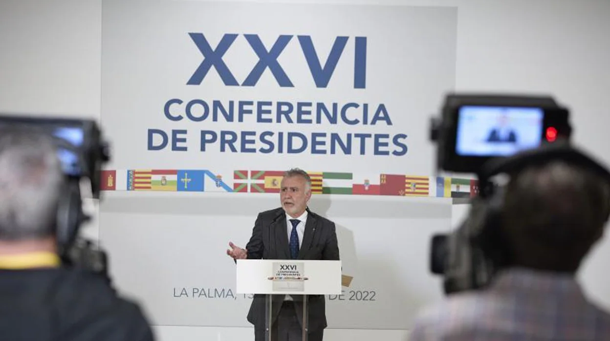 Ángel Víctor Torres comparece tras la Conferencia de Presidentes