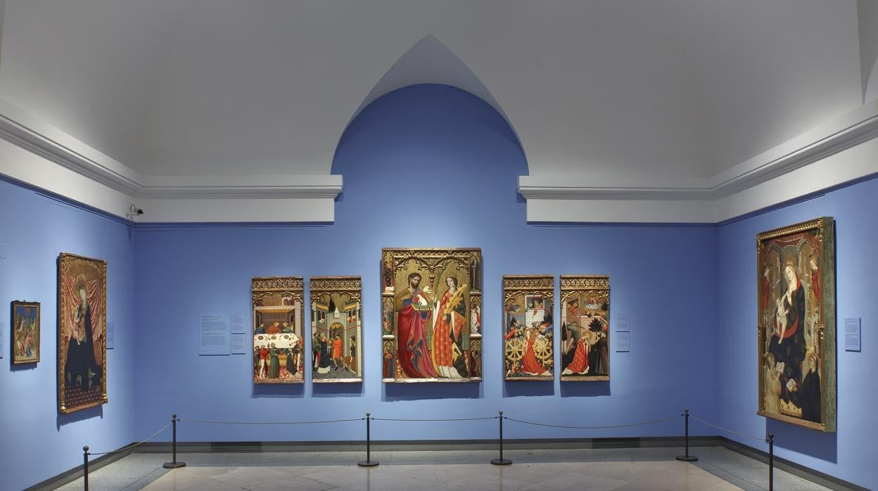 El retablo de san Juan y santa Catalina de Sigüenza destaca en las nuevas salas góticas del Museo del Prado