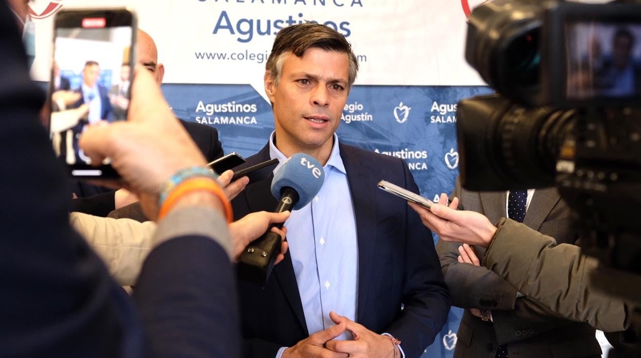 El lider opositor venezolano, Leopoldo López, imparte en Salamanca la conferencia 'Una lucha por la libertad'