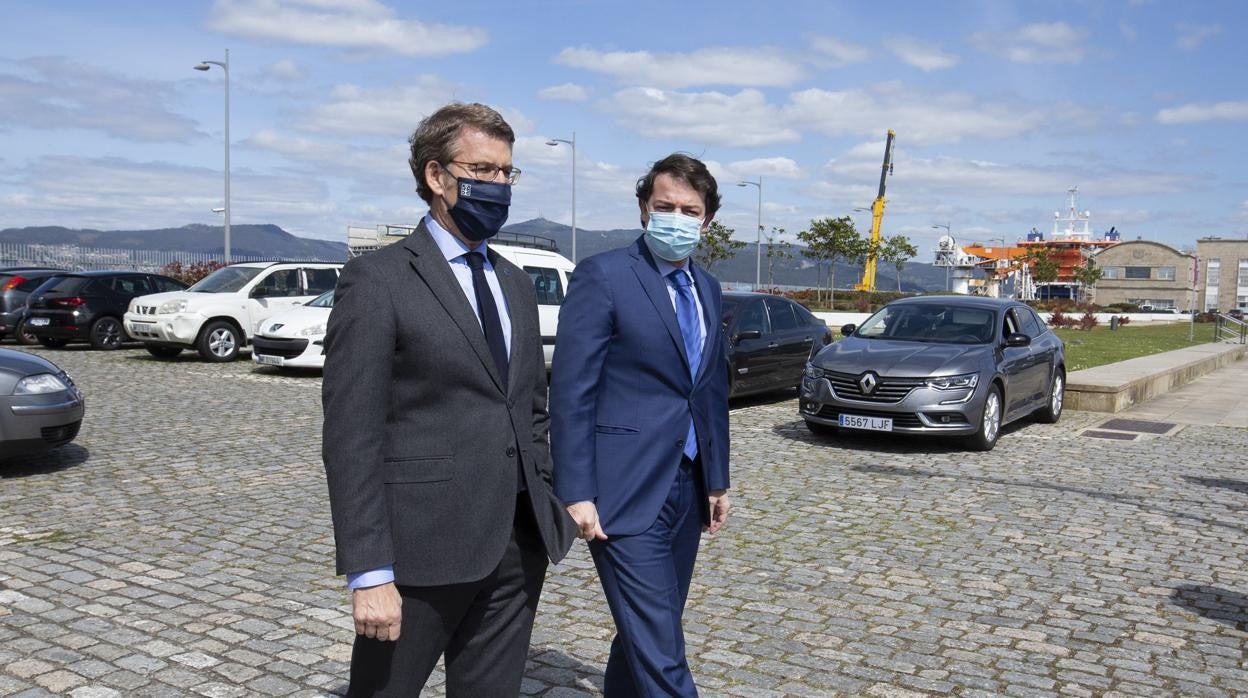 Feijóo junto a Mañueco durante la campaña de las pasadas elecciones en Castilla y León