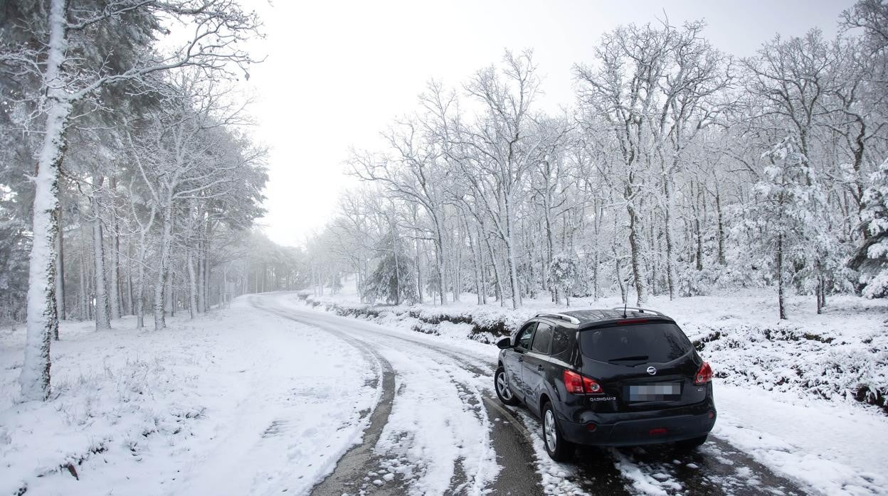 Nieve a principios de marzo en la provincia de Salamanca