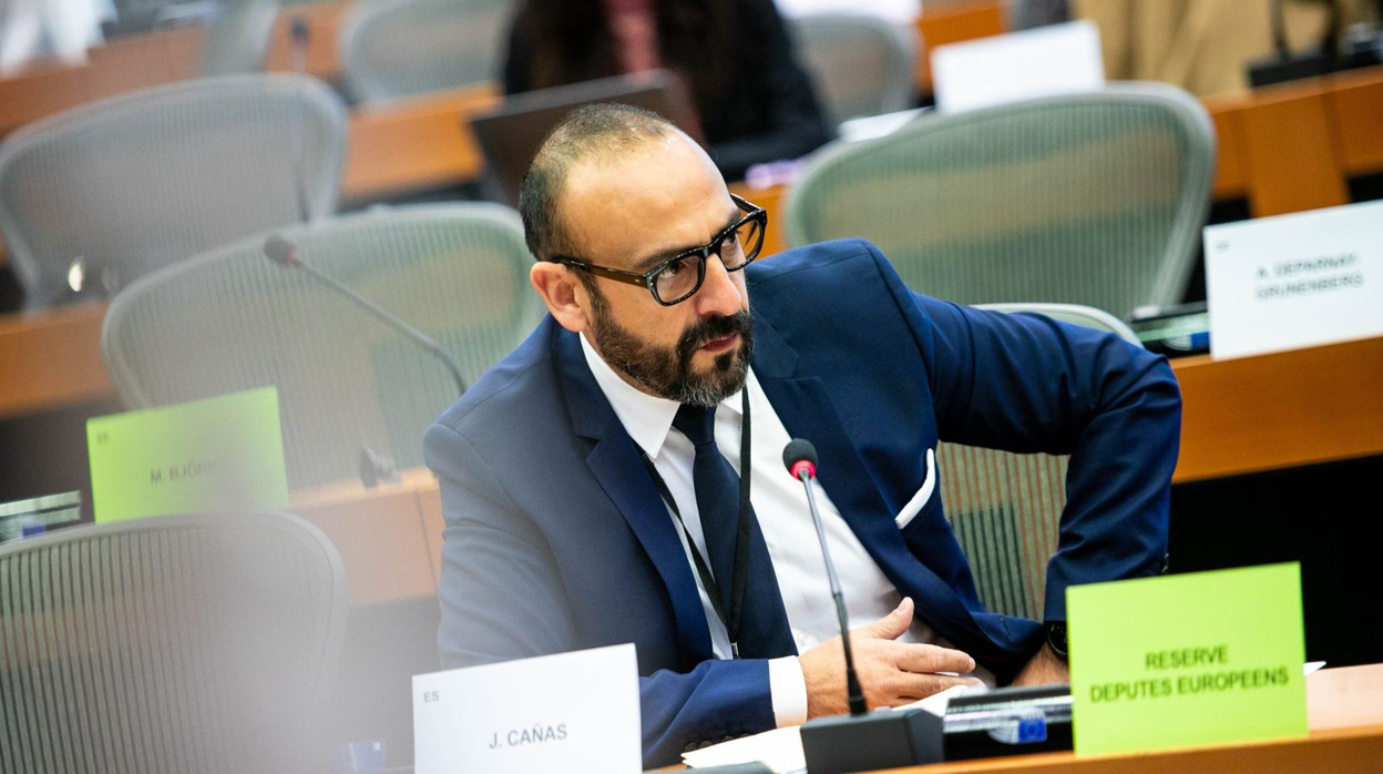 Jordi Cañas, eurodiputado catalán de Cs, en una sesión del Parlamento Europeo