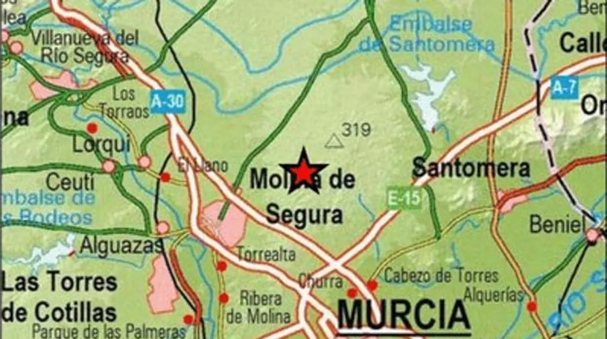 El epicentro del terremoto fue en Molina de Segura