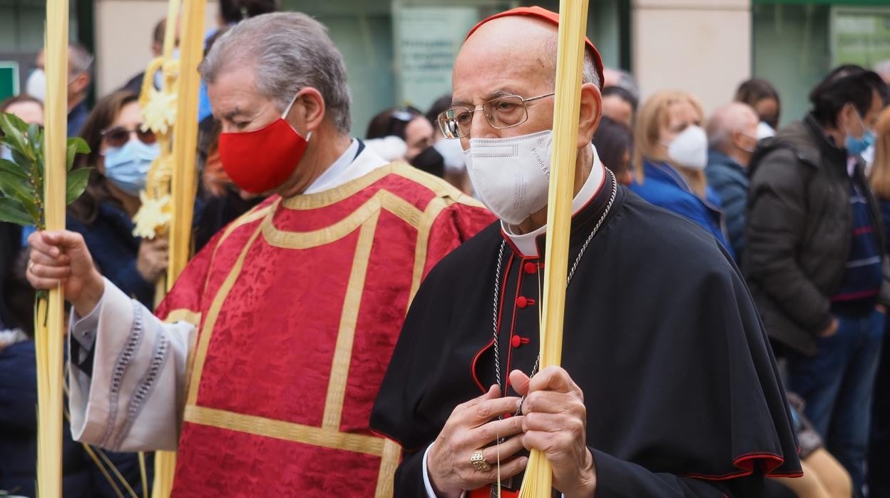 Ricardo Blázquez, en la pasada procesión del Domingo de Ramos