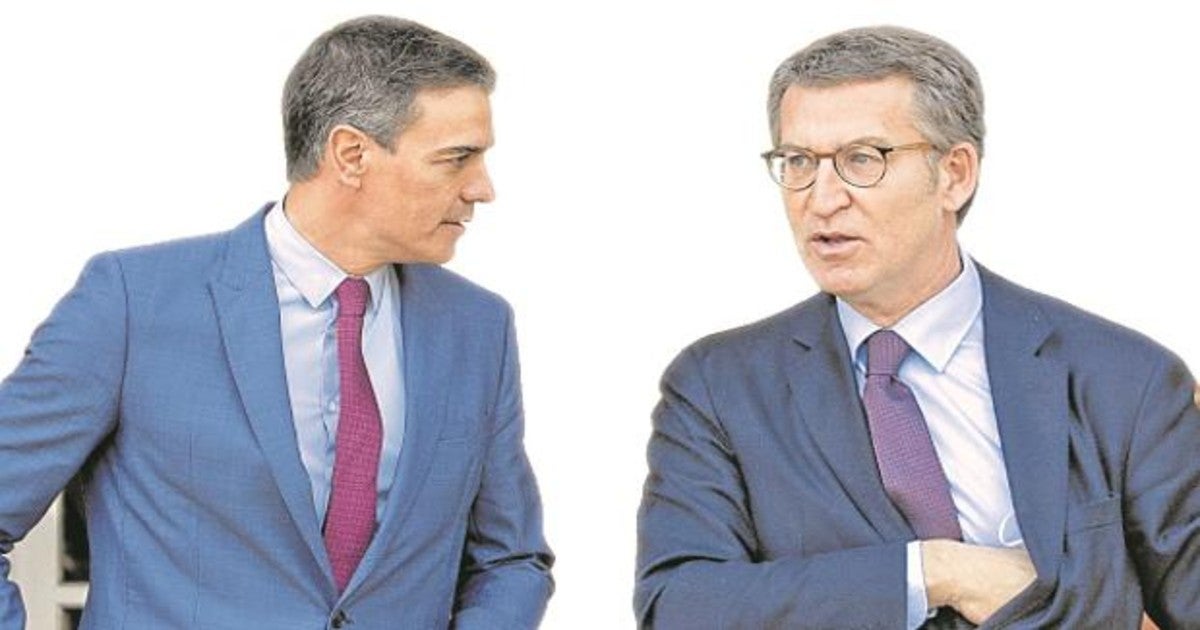 Pedro Sánchez y Alberto Nuñez Feijóo