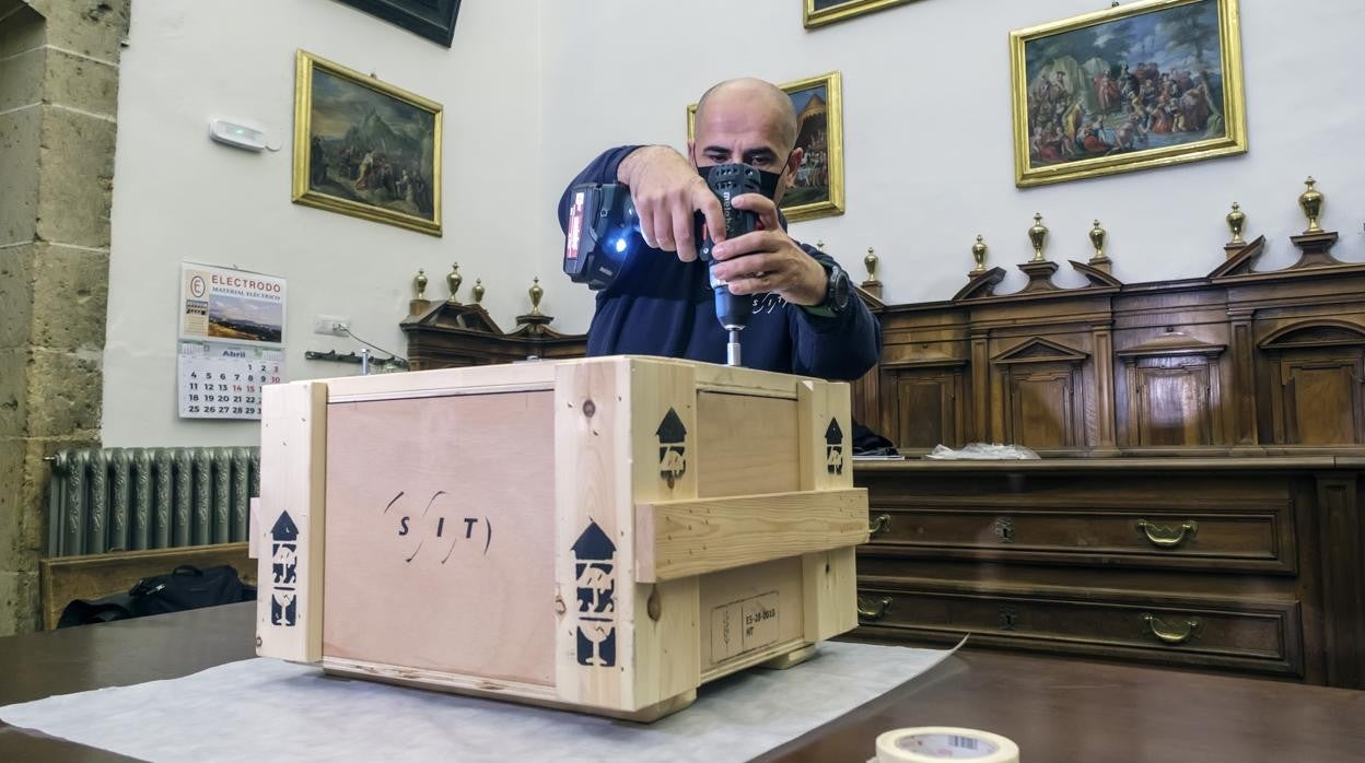 Preparación del traslado del sinodal de Aguilafuente