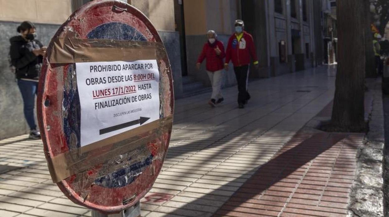 Obras en el centro de Alicante