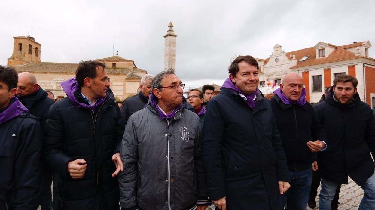 El presidente de la Junta, Alfonso Fernández Mañueco,en Villalar de los Comuneros