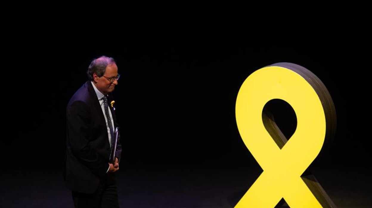 Quim Torra en un acto independentista en 2018