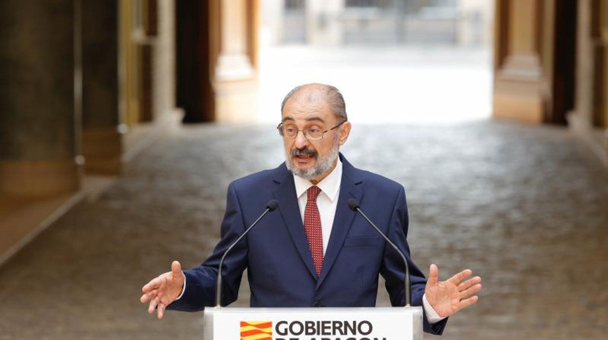 El presidente de Aragón, Javier Lambán