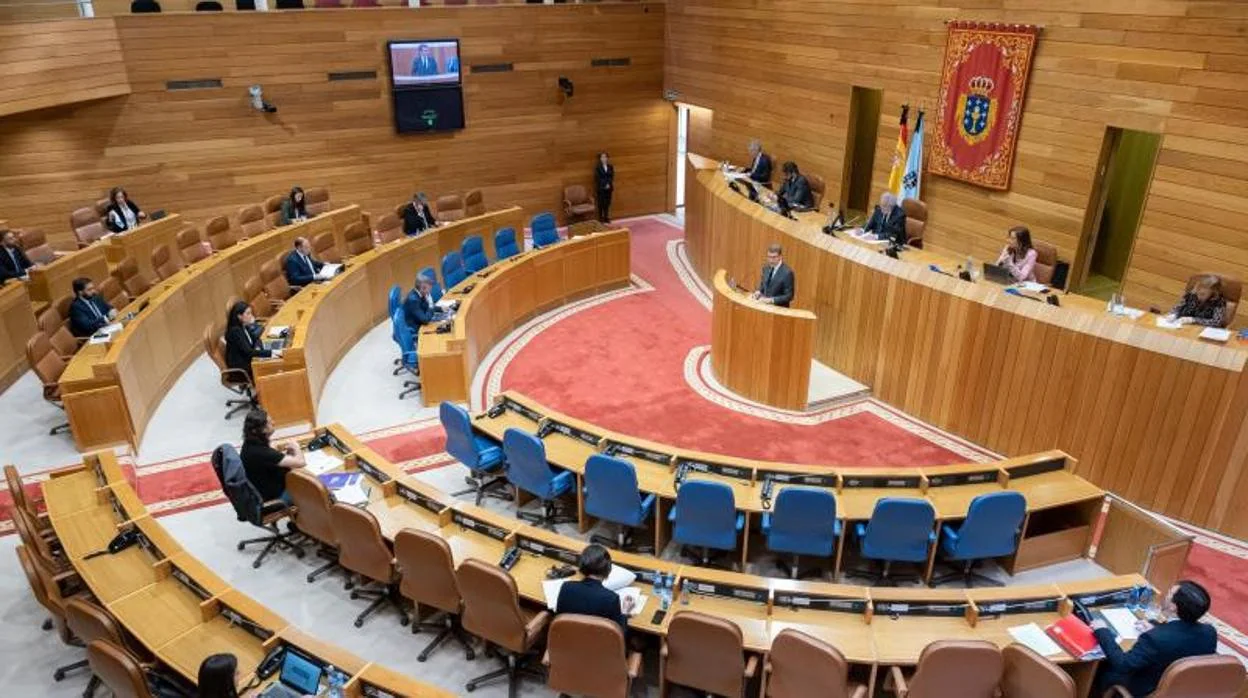 Imagen de archivo de un pleno del Parlamento de Galicia