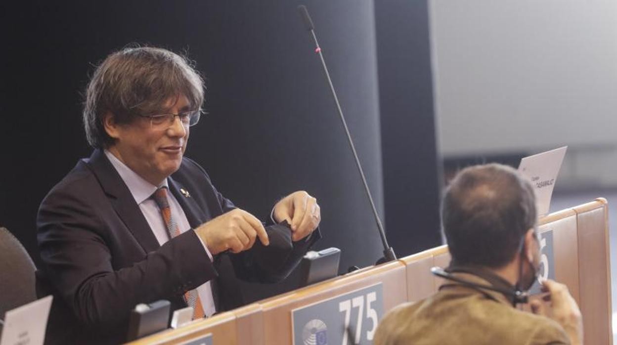 Puigdemont, en una comparecencia en Bruselas