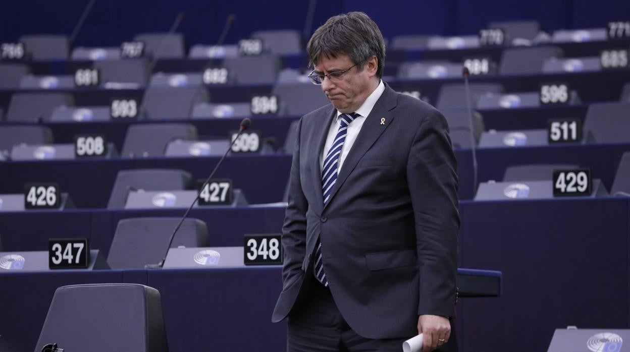 Carles Puigdemont en el Parlamento Europeo