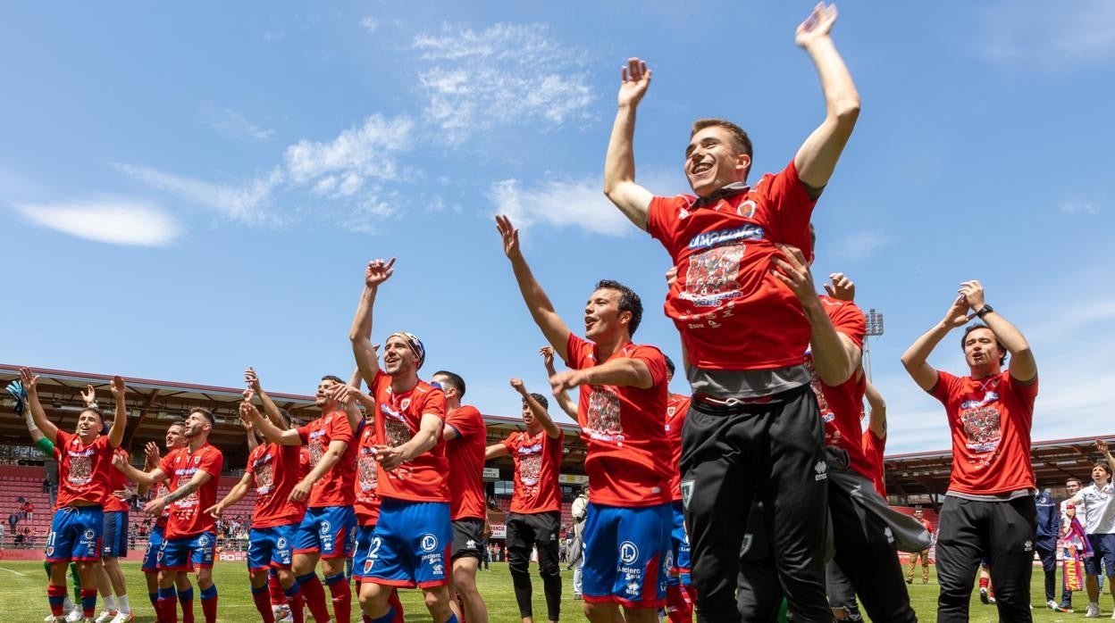 Celebración del ascenso del Numancia