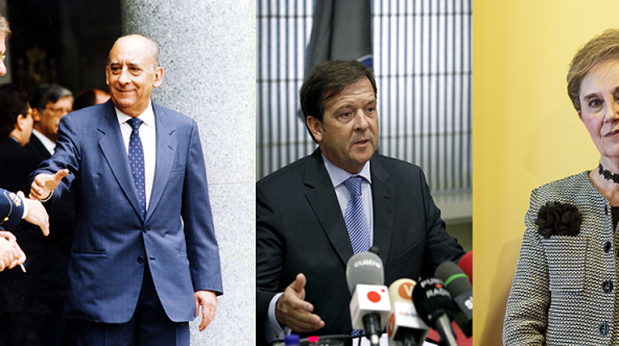 Emilio Alonso Manglano, Alberto Saiz y Paz Esteban, exdirectores del CNI