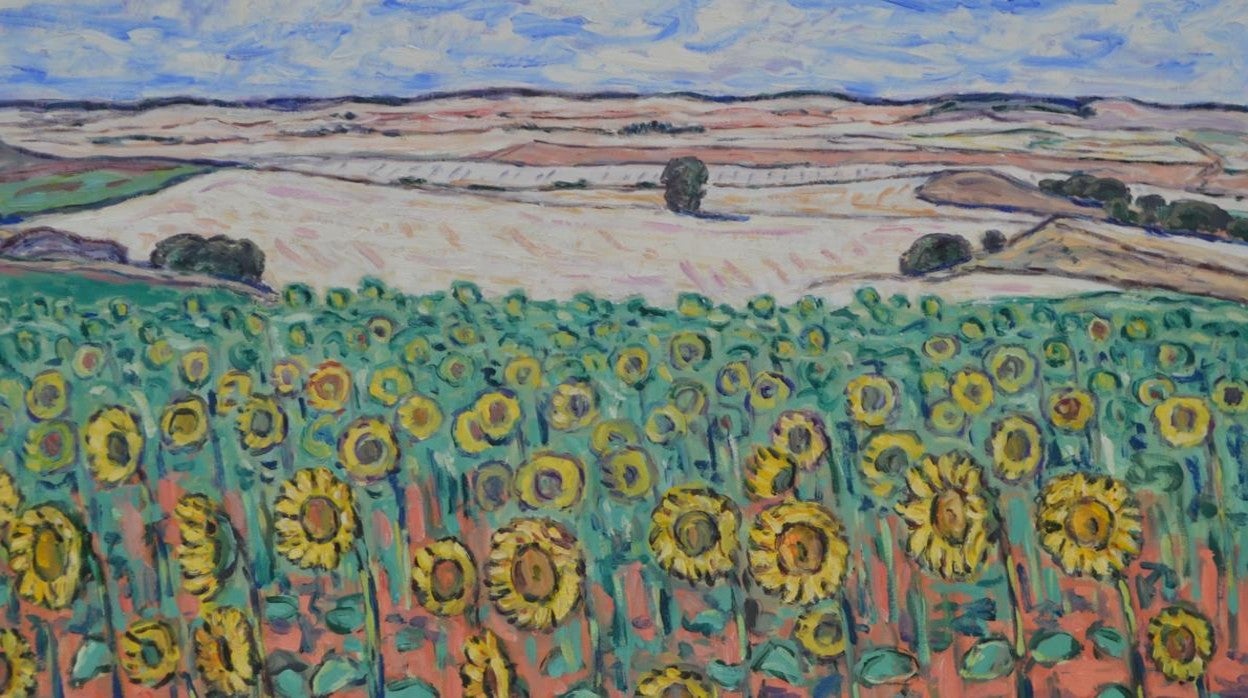 Girasoles en la atalaya. 2011. Óleo sobre lienzo. 81x65