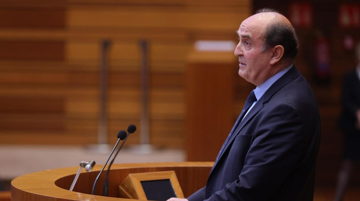 Tomás Quintana, durante su intervención en el pleno de las Cortes