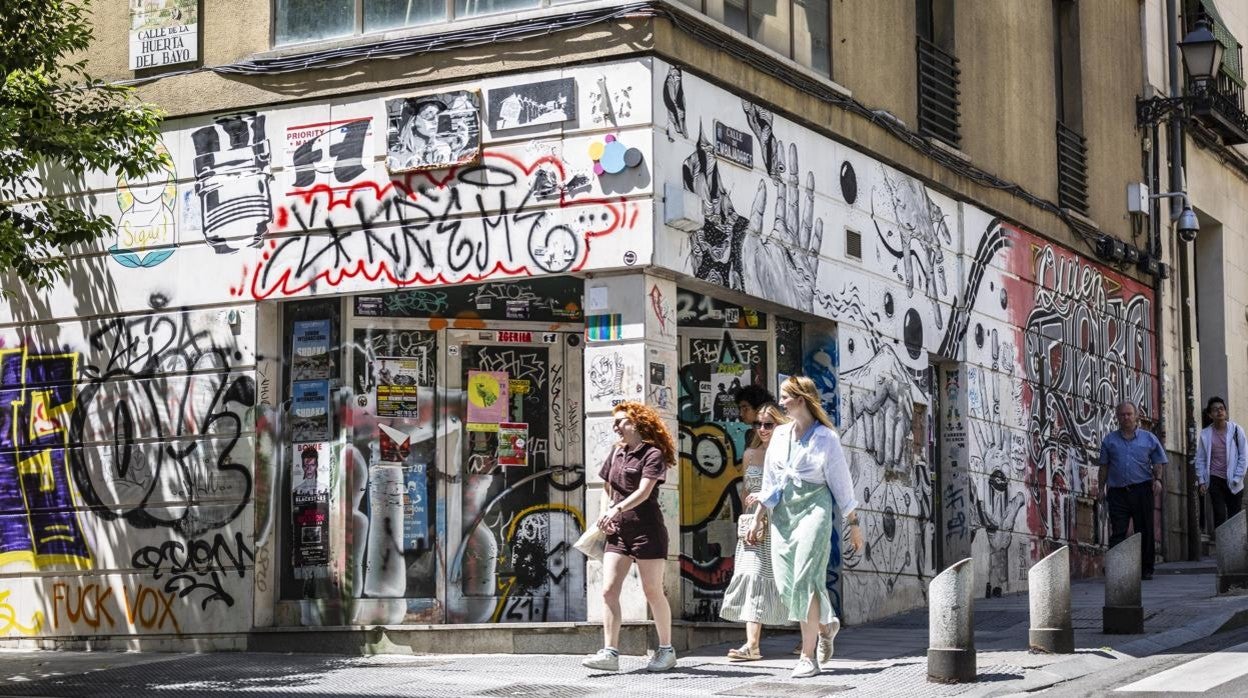 Exterior del Canica Bank, okupado desde 2016 en Lavapiés