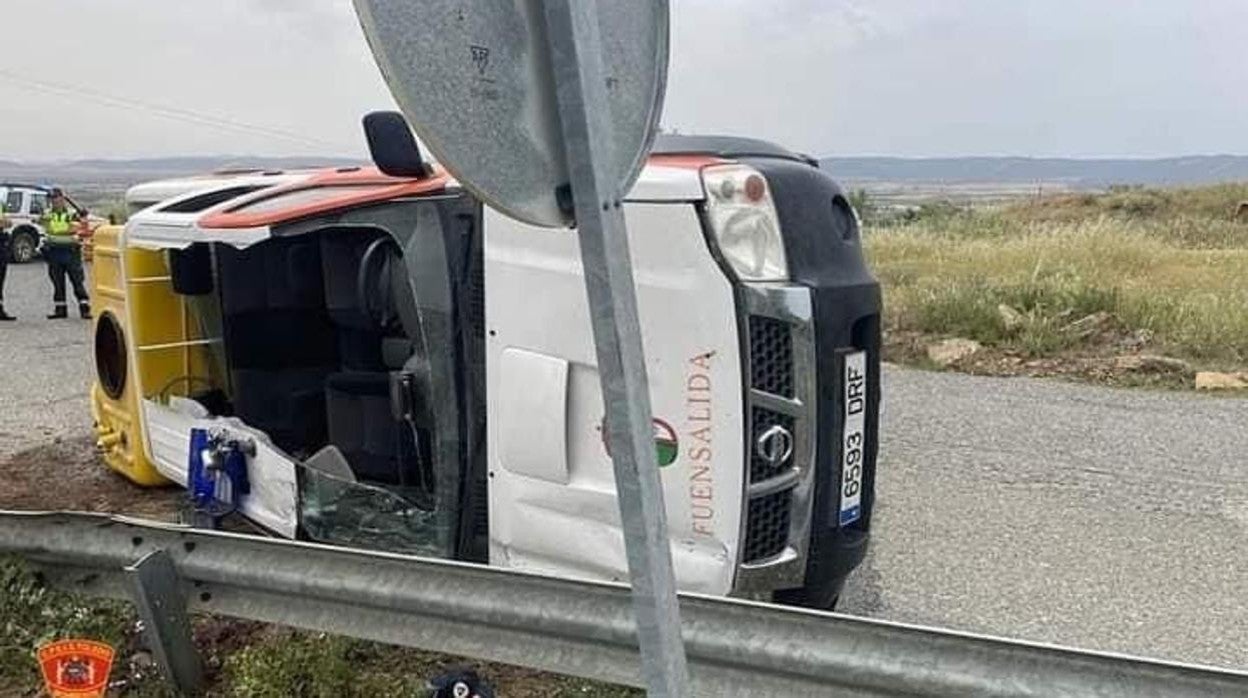 Estado del vehículo después de la intervención de los bomberos