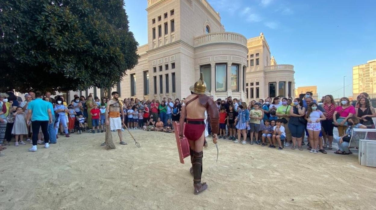 Combate de gladiadores en el Marq