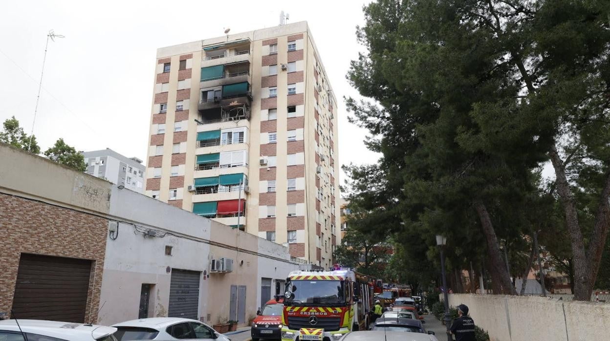 Estado en el que ha quedado el piso por el incendio