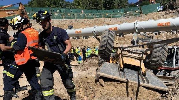 Muere aplastado en unas obras junto al Templo de Debod