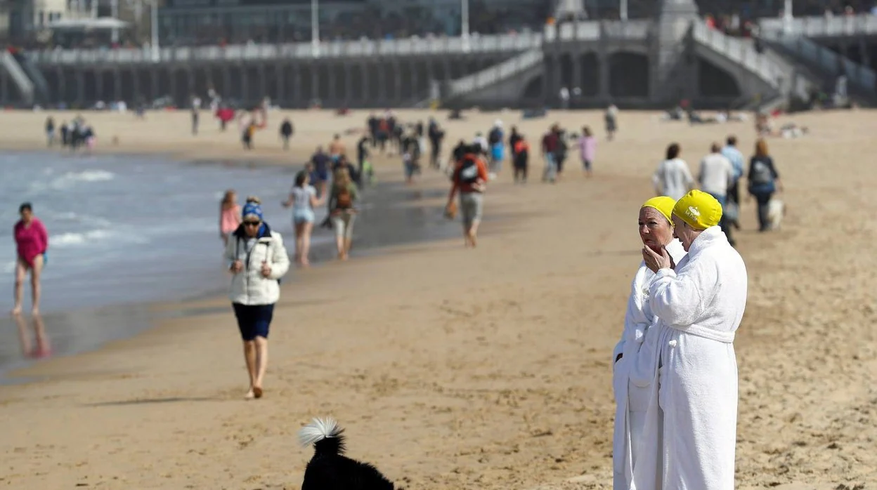 Ha sido el último fin de semana en que se ha permitido el acceso de perros a la playa de La Concha en San Sebastián