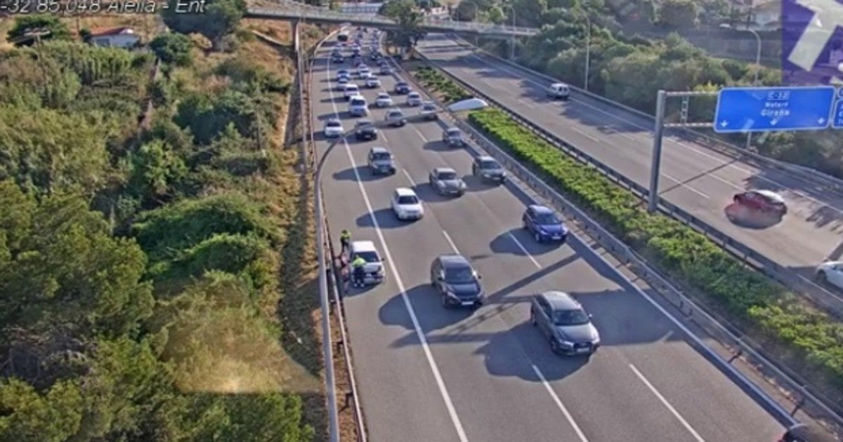 Retenciones en una carretera catalana tras un accidente