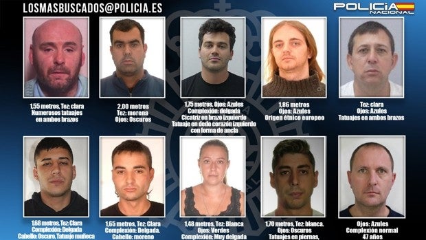 La Policía Nacional lanza una campaña para localizar a los diez fugitivos más buscados de España