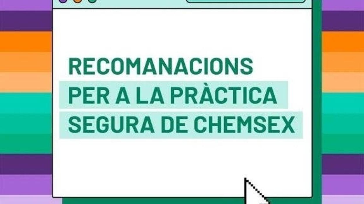 Imagen de la publicación del Instituto Valenciano de la Juventud de la Generalitat Valenciana en redes sociales sobre recomendaciones para practicar Chemsex