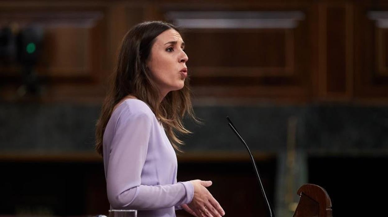 Imagen de archivo de la ministra de Igualdad, Irene Montero, en el Congreso de los Diputados