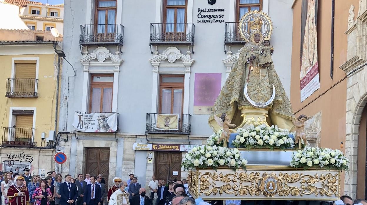 La Virgen de la Luz vuelve a desfilar por las calles de Cuenca tras la pandemia