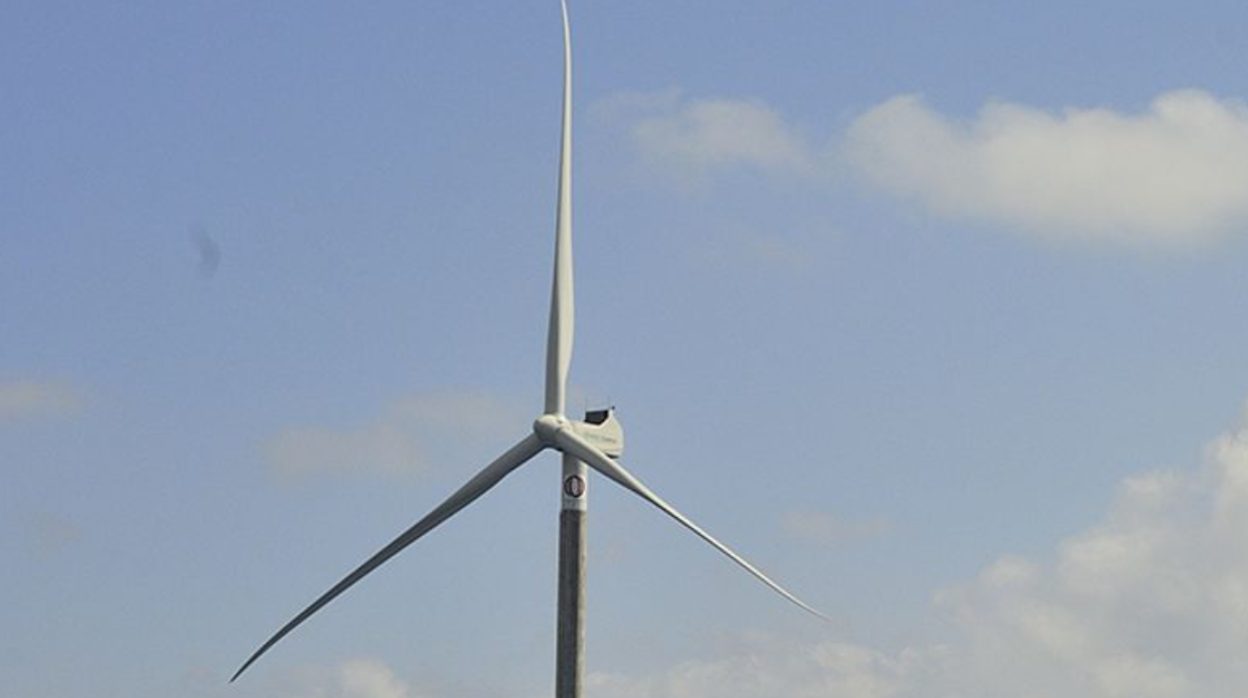 Aerogenerador instalado en la costa de Telde (Gran Canaria)