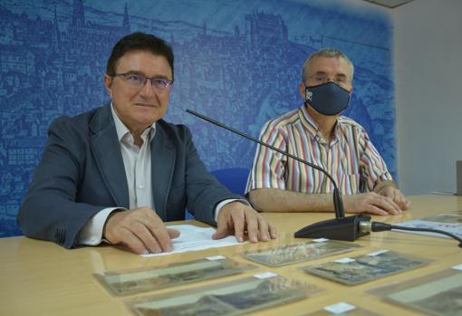 Teo García y Mariano García Ruipérez durante la rueda de prensa en Toledo