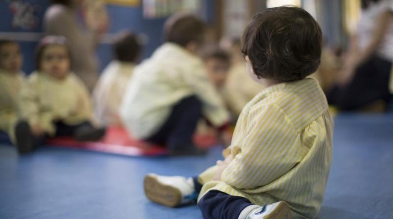 Alumnos en una escuela infantil madrileña