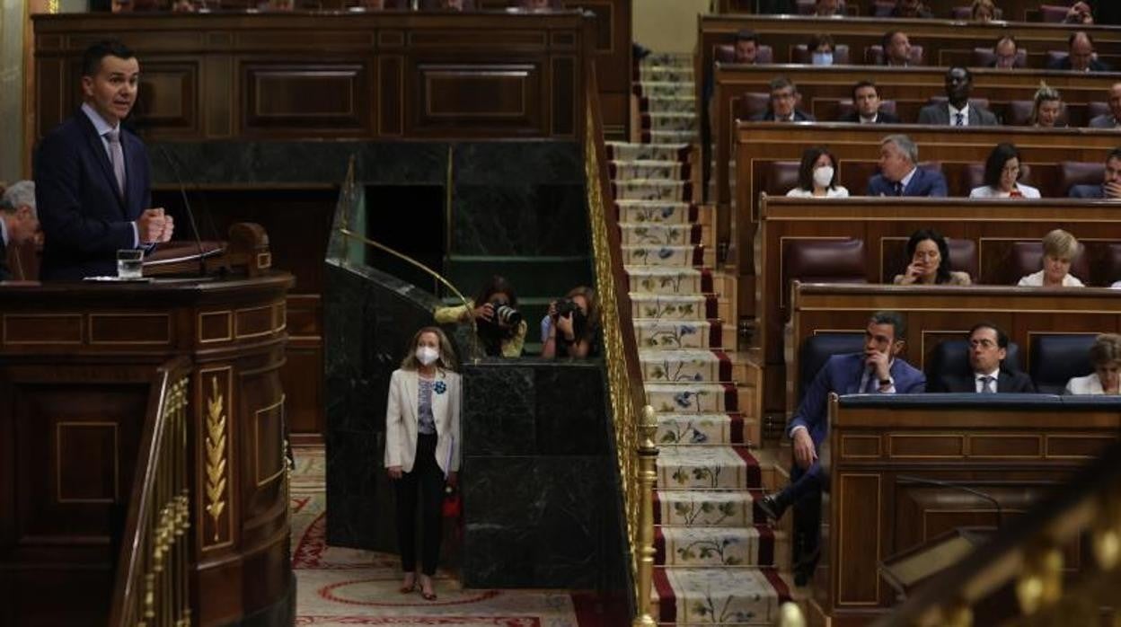 Héctor Gómez, en la tribuna del Congreso