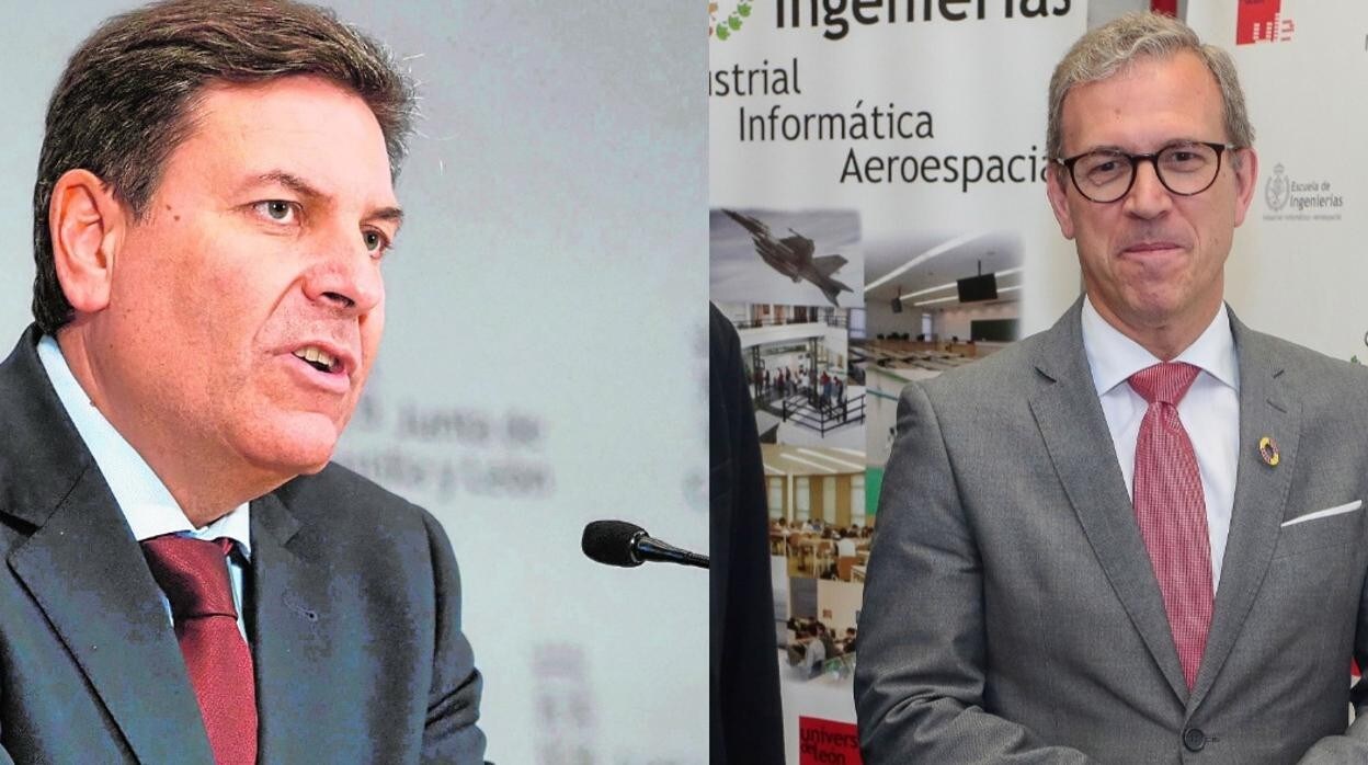 Los consejeros de Economía y de Industria, Carlos Fernández Carriedo y Mariano Veganzones