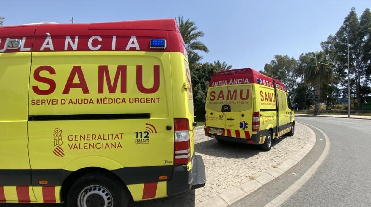 Dos ambulancias del SAMU en una imagen de archivo