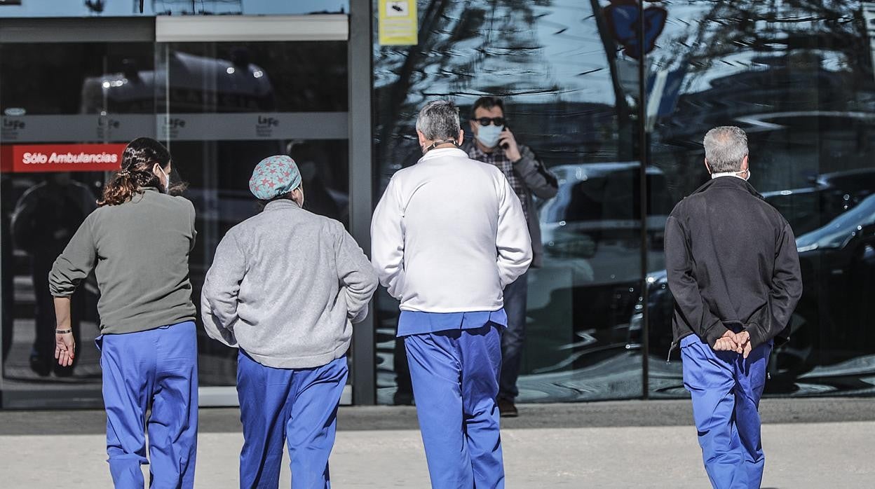 Imagen tomada junto a un hospital de Valencia