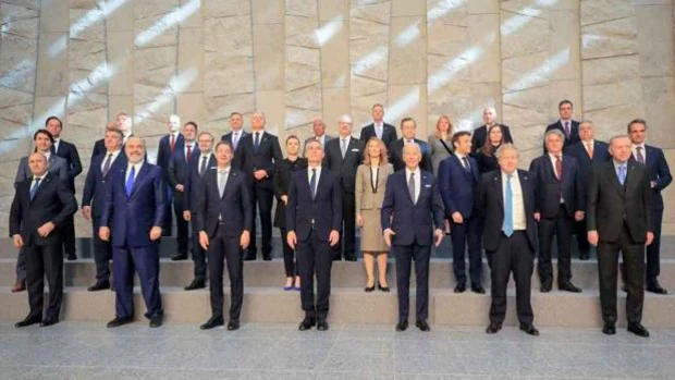 Foto de familia de la última Cumbre de la OTAN celebrada en Bruselas el 24 de marzo.