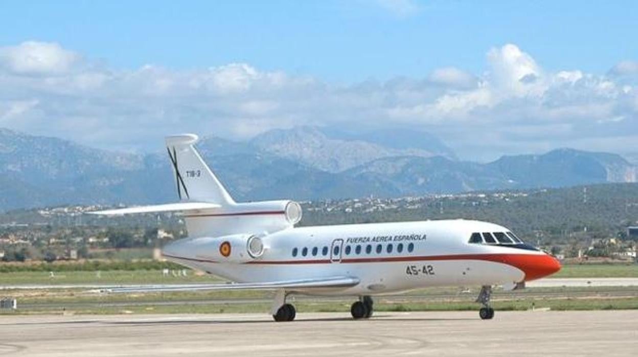 Imagen de un avión del modelo Falcon de la Fuerza Aérea Española