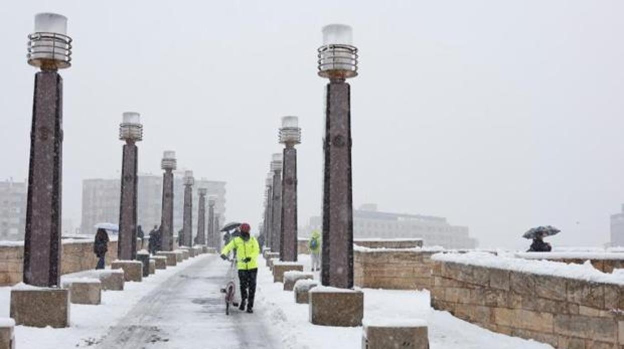 La borrasca Filomena dejó una histórica nevada en enero de 2021. En la imagen, Zaragoza