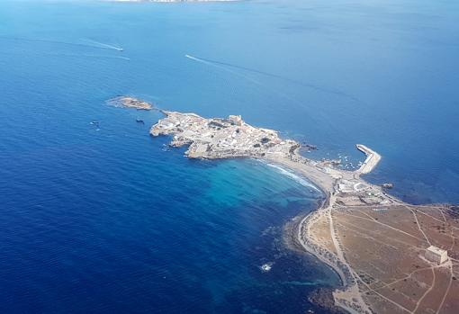 Vista aérea de la isla de Tabarca