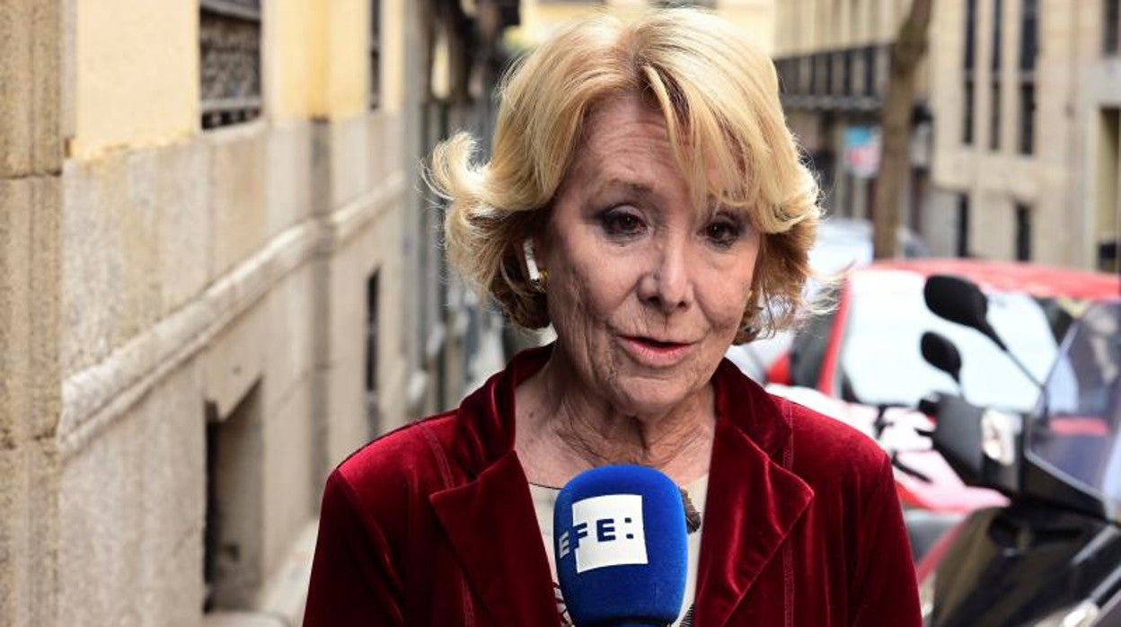 La expresidenta de la Comunidad de Madrid, Esperanza Aguirre