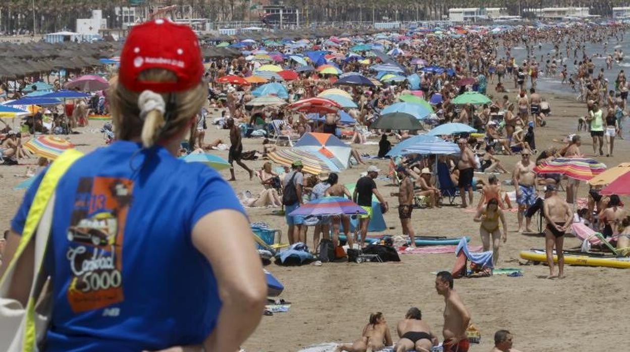 Imagen tomada en la playa la Malvarrosa de Valencia